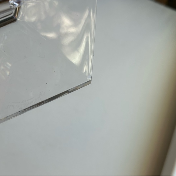 Val St Lambert Gardenia fine crystal 9.5” designer signed etched set of two - Picture 5 of 6